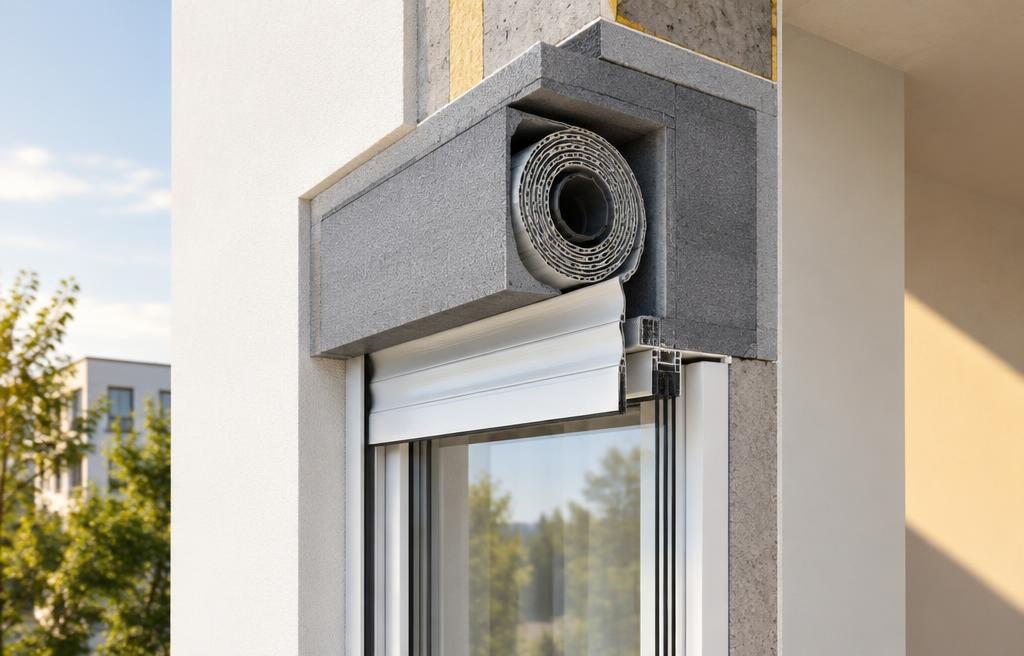Monoblocco termoisolante installato nel foro finestra